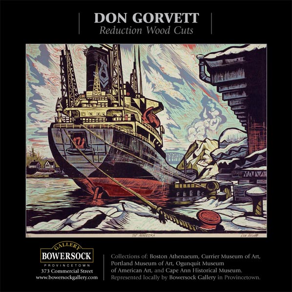 Don Gorvett Reduction Wood Cuts at Gallery Bowersock, Provincetown