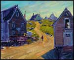 Monhegan Street Scene by Tim Bell