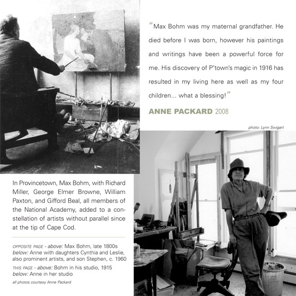 Photos of Max Bohm and Anne Packard, quote from Anne Packard