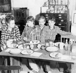 photo of Malicoat family seated at mealtime