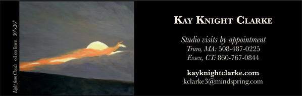 ad for Kay Knight Clarke with links to her website and email