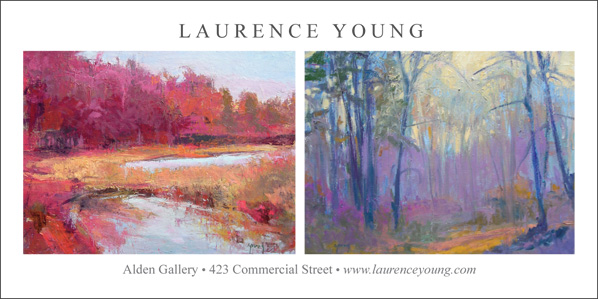 ad for artist Laurence Young with link to his website