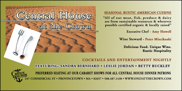 ad for Central House at the Crown with link to their website