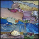 Message in a Bottle, mixed media, by Donna Mahan